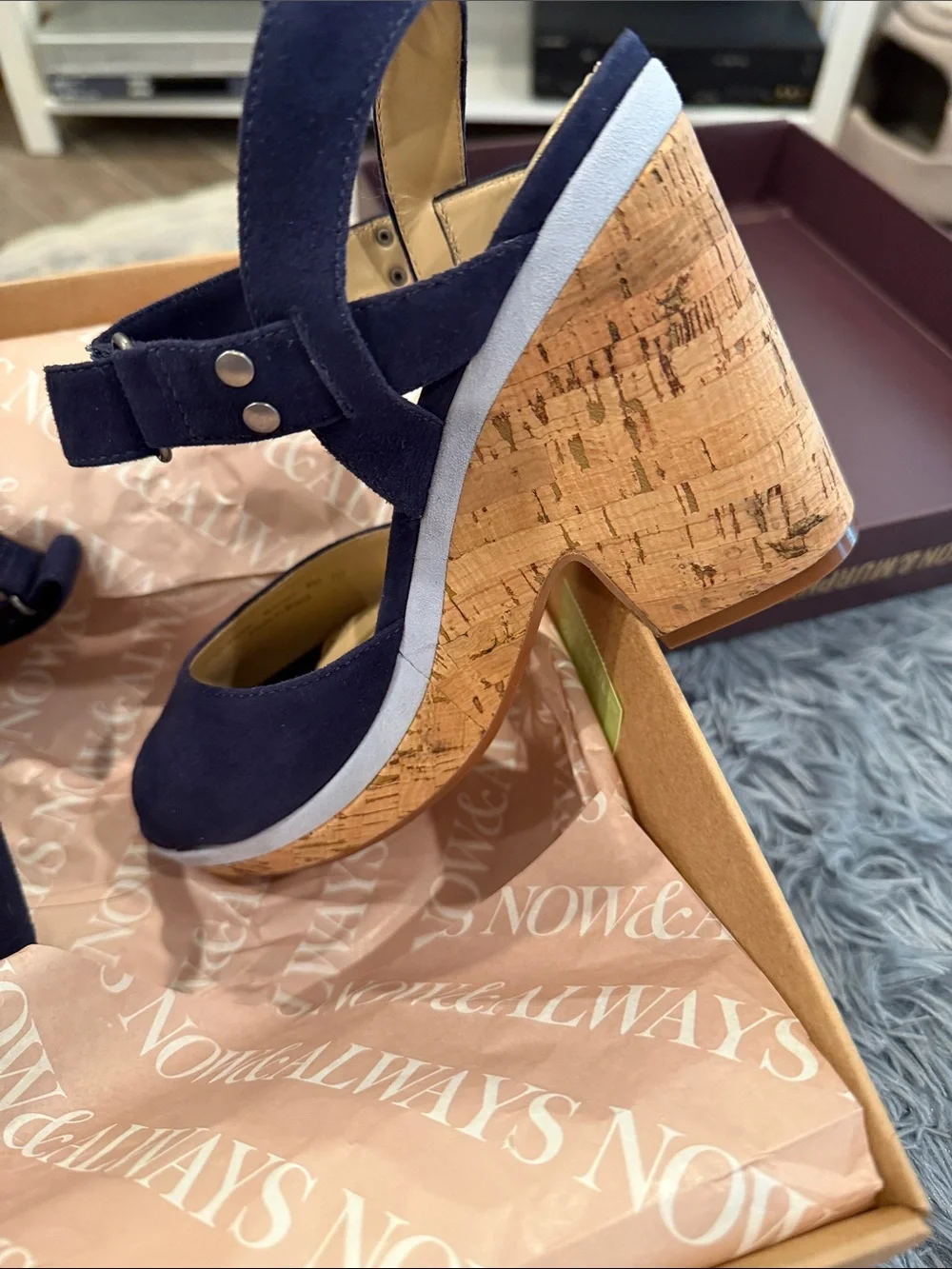 Johnston & Murphy navy suede
